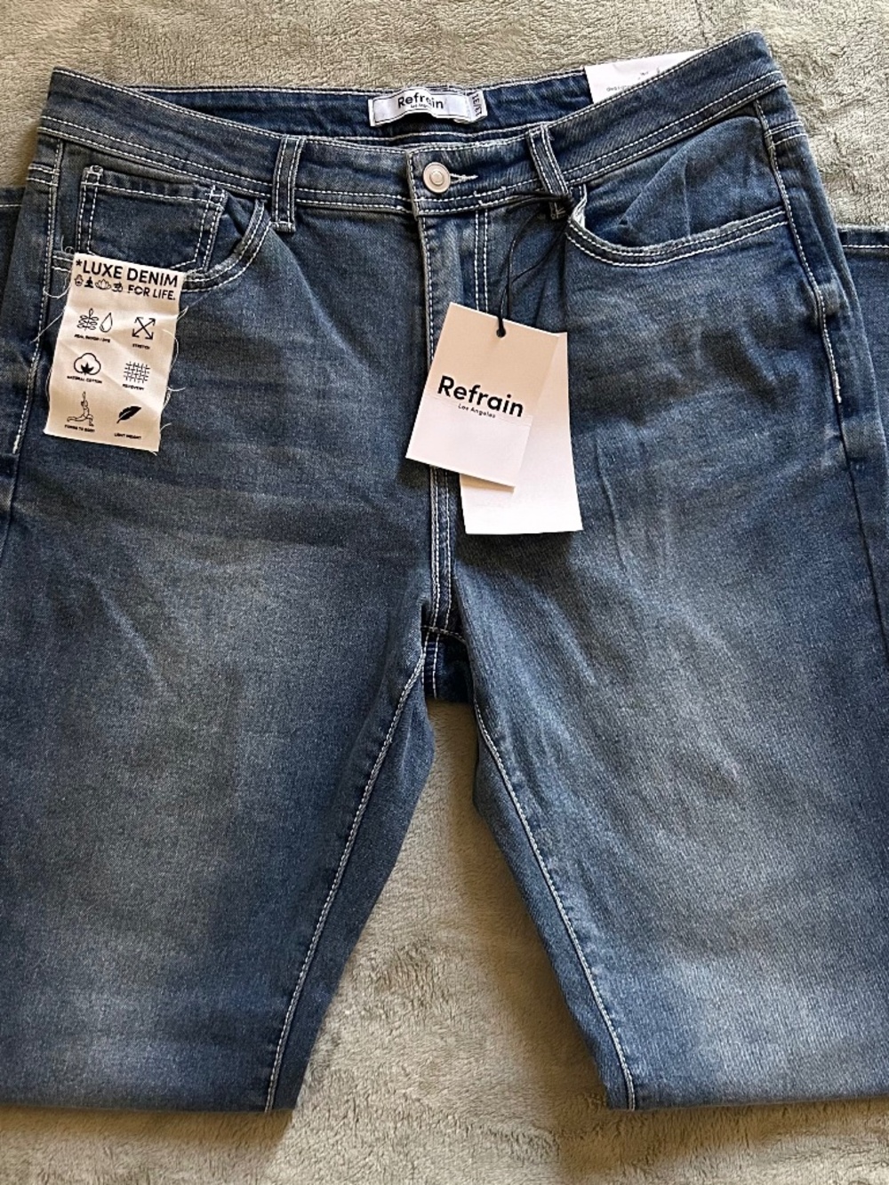 Refrain Los Angeles Heavy Stitch Boot Jeans Size 13/31